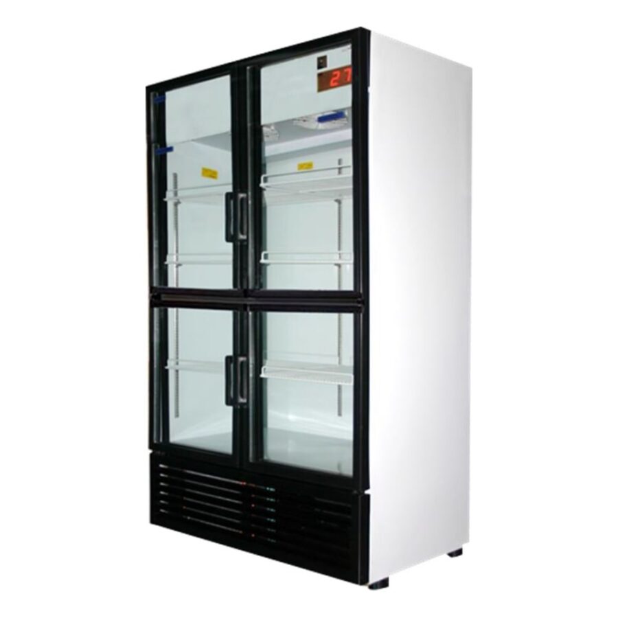 Masser VBL-600 4P Refrigerador Vertical 4 Puertas Cristal 36 Pies Cúbicos